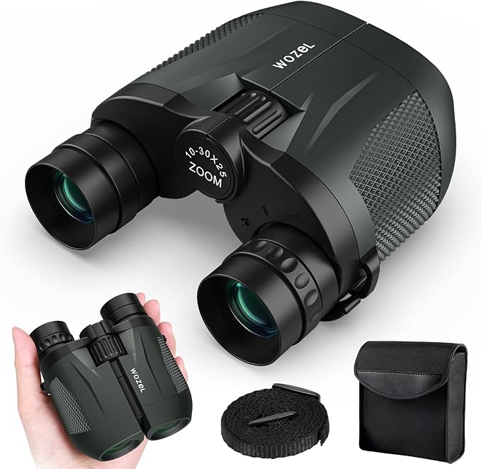 10-30x25 Small Compact Binoculars by WOZEL