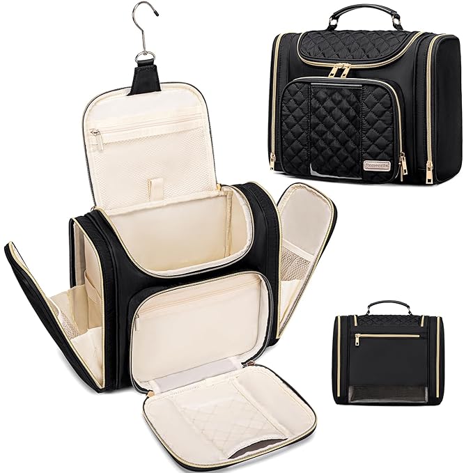 Travel Toiletry Bag for Women, Hanging Toiletry Bag, Bathroom Bag Portable by Unknown
