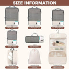 BAGAIL 4 Set/6 Set/8 Set Compression Packing Cubes Travel Accessories - Image 2