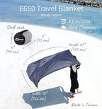Travel Blanket Lightweight and Breathable, 67 x 48 in Soft Airplane Flight - Image 2