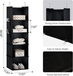 YOUDENOVA Hanging Closet Organizer, 5-Shelf Closet Hanging Storage Shelves - Image 3