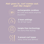 INFINITIPRO by CONAIR Curl Secret MINI Automatic Curling Iron - 1/2-inch Barrel - Cordless Hair Curler for All Hair Types and Short to Medium Hair Lengths