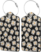 Set of 2 Luggage Tag for Suitcases Tie dye PU Leather Luggage Tag by OMXNAQZ