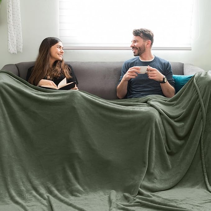 PHF Oversized King Fleece Blanket 120"x120", No Shed No Pilling Big Soft Blanket - Image 4