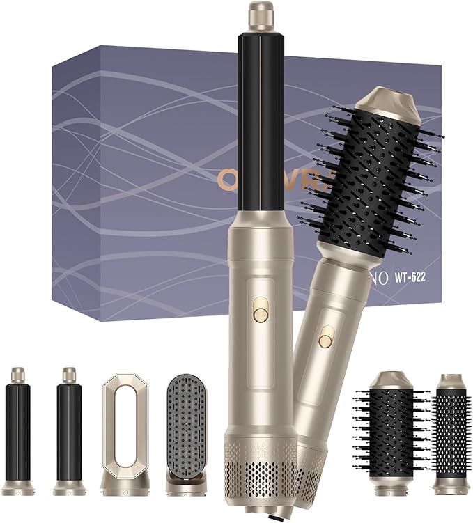 6 in ONE Blow Dryer Brush,Air Curling Iron