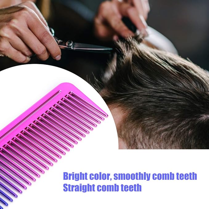 Hair Styling Comb, 2-in-1 Cutting Styling Comb Carbon Teeth Hairdressing Tool for Precision Cutting, Sectionin Detangling Black Salon Comb for Men, Women Kids Home Use