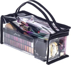 Small Rectangular Clear PVC Makeup Bag Make Up Artist Tool Organizer Pouch Bag - Image 5