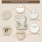 Small Travel Jewelry Case With PU Leather, Sturdy And Smooth Gold Metal Zipper - Image 6