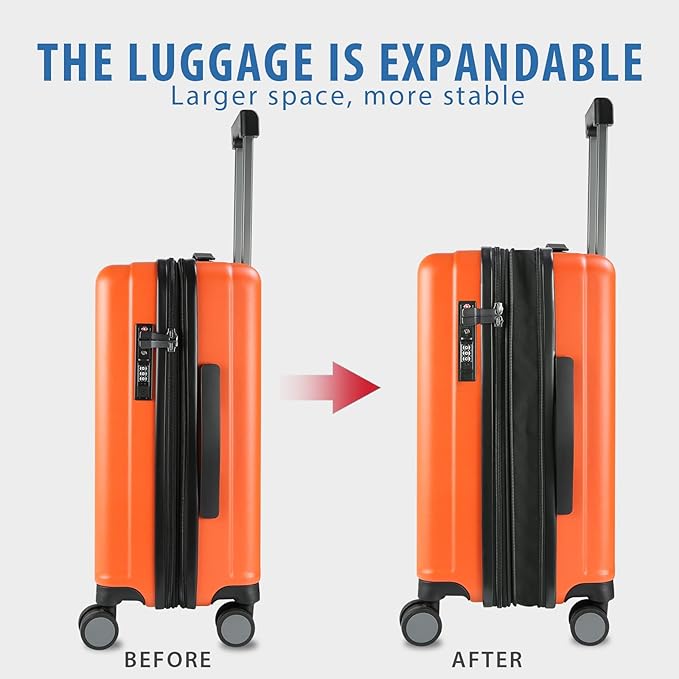 KROSER Hardside Expandable Carry On Luggage - Image 5