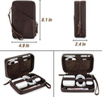 Electronic Organizer Case Tech Kit, Top Grain Leather Handmade, Portable - Image 5