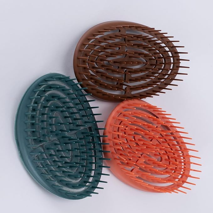CAISHA Wet Hair Hairbrush Tug-free Detangling Brush Orange Spiral Spring Gentle On The Scalp For All Hair Types K110