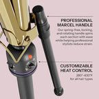 Hot Tools Pro Artist 24K Gold Marcel Iron | Long Lasting Curls, Waves (1/2 in)