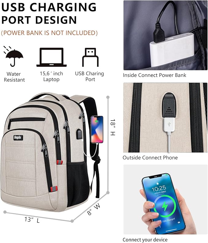Travel Laptop Backpack for Women, School Backpack - Image 5