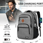 Grey Backpacks for Men, Backpack for School, School Backpack for Boys Teens - Image 4