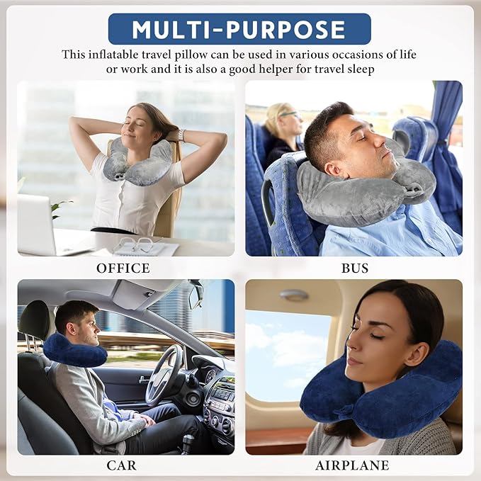 Sintuff 2 Pack Inflatable Travel Pillow - Image 7