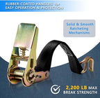 Black Ratchet Straps, 1 Inch x 16.4 Feet - Image 3