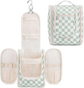 Narwey Small Checkered Hanging Travel Toiletry Bag by Narwey