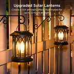 WdtPro Solar Lanterns Outdoor Hanging 4 Pack, Upgraded Bright Waterproof Lantern - Image 6