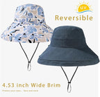 vidsel Womens Sun Hats Wide Brim Reversible Bucket Cotton Hat Packable Summer - Image 6