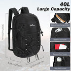 MoKo Hiking Backpack, 40L Large Capacity Camping Backpack - Image 2