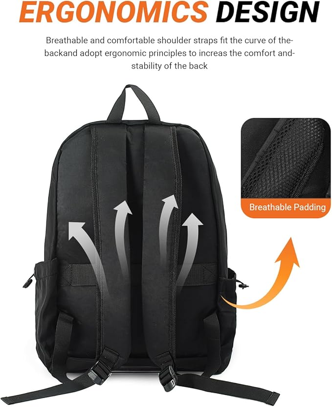 Multi-Pocket Laptop Backpack, 24L Capacity, Fits 14-inch Laptop, 16.9x12.6x5.5 - Image 5