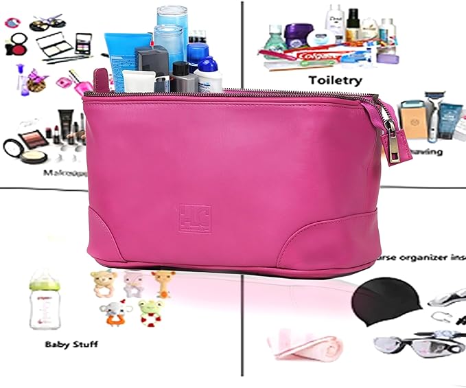 HLC Leather Toiletry Bag for Men - Image 3