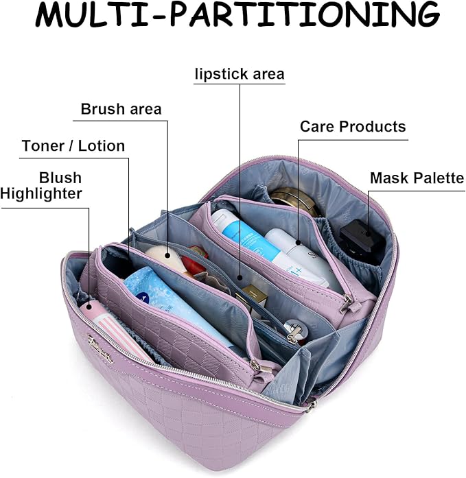 Travel Makeup Bag Organizer Cosmetic Bag: 3 Pcs Set Make up Bags - Image 5