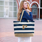 Becokan Beach Bag Initial Beach Tote - Image 7