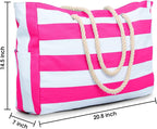 Becokan Beach Bags for Women Large Waterproof Beach Tote Bag Zipper Beach Bags - Image 4