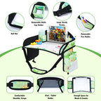 2PCS Kids Travel Tray (Light Pink/Green-2PCS)