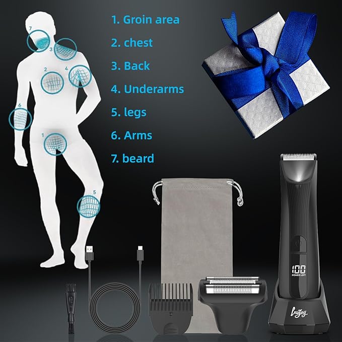 INVJOY Manscape Body Trimmer for Men, Waterproof Electric Razor/Shavers - Image 8