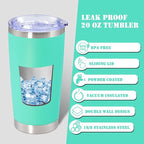20 oz Tumbler with lid Double Wall Vacuum Insulated Tumblers Stainless Steel - Image 3