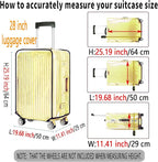 28 Inch Clear PVC Luggage Cover, 0.2mm Thick Lightweight Waterproof, - Image 2