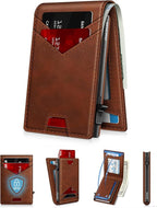 Wallet for Men Wallet with Slim Pop Up Card Holder for 12-14 Cards, RFID by SEMORID