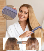 Dandruff Comb 2PC Upgraded Fine Tooth Scalp Detox Comb Lice for Women, Men & Kids Scalp Detoxing, Sweep & Massage Hair Brush Tool with Elegant Box for Hair Care Tool (Purple)