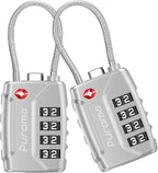 Puroma 2 Pack TSA Approved Luggage Lock, 4 Digit Combination Travel Locks by Puroma