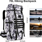 Hiking Backpack for Men 70L/100L Camping Backpack Military Rucksack Molle 3 - Image 2