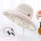 Women Wide Brim Sun Hats Metal Wired Edge Summer UV Protection Beach Fishing Hat - Image 2
