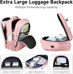 Lapsouno Large Backpack for Women, TSA 17.3 Inch Travel Laptop Backpack - Image 3