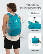 WATERFLY Hiking Foldable Daypack Backpack: 25L Ultra Lightweight Packable - Image 2