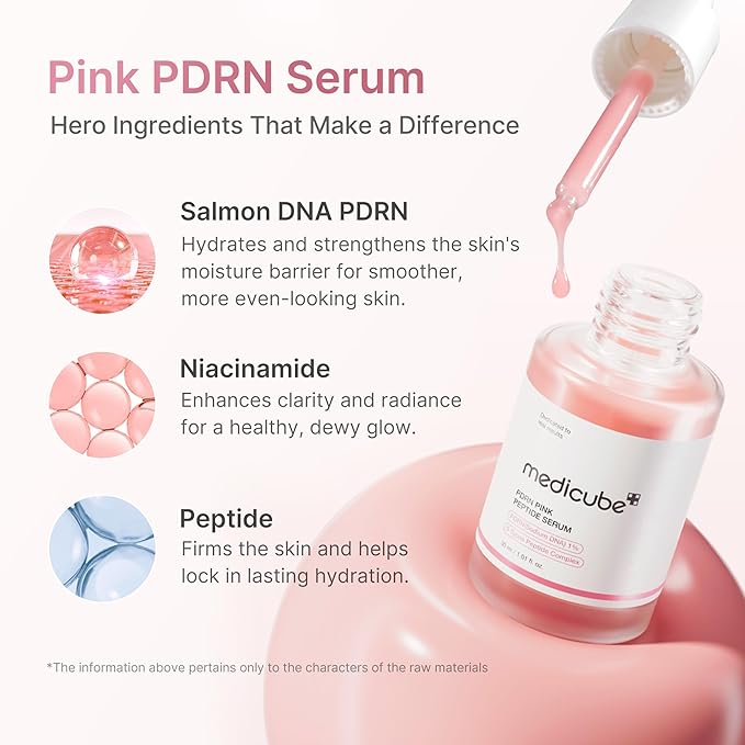 medicube Overnight Renewal Salmon PDRN Duo: Salmon DNA PDRN Pink Peptide Serum and Salmon DNA PDRN Pink Collagen Capsule Cream, Gifts for Her, Skin Care Set