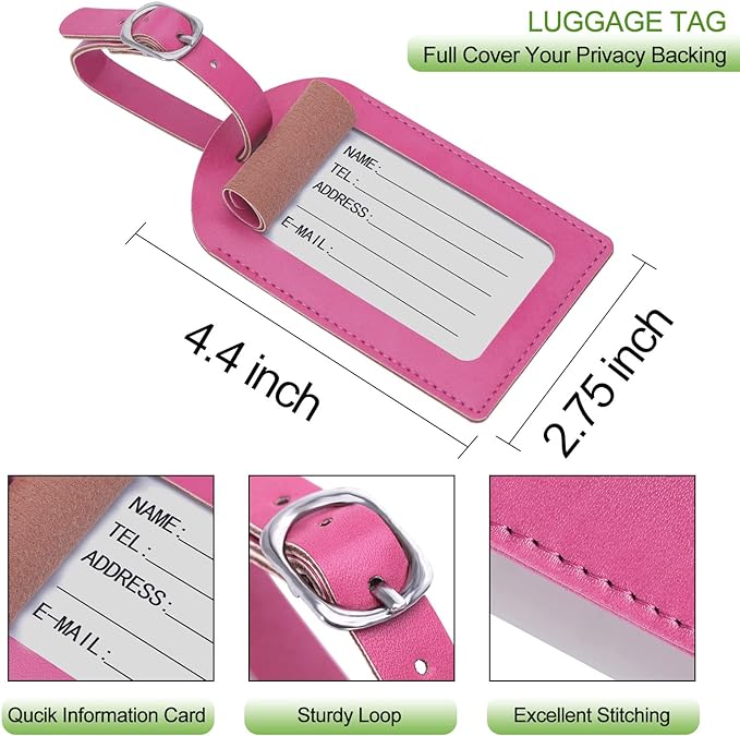 Passport Holder With Luggage Tag Travel Essentials Passport Cover Wallet RFID - Image 3