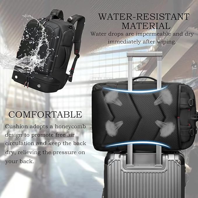 Somago Laptop Backpack Carry On Water Resistant Durable Daypack Backpack fits - Image 6