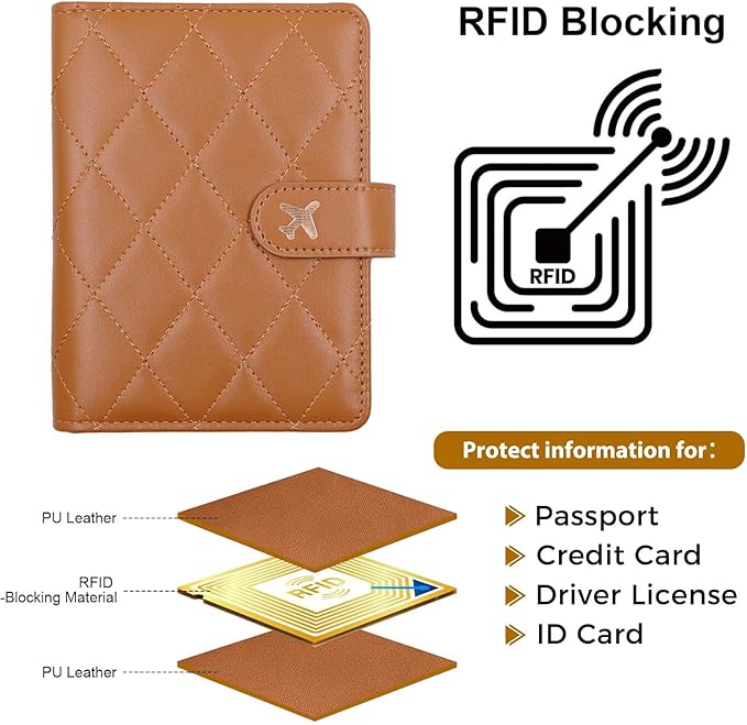 Melsbrinna Premium Leather Passport Holder Covers Case, Waterproof Rfid - Image 3