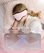 Voerou Sleep Headphones, 3D Wireless Bluetooth Eye Mask, Sleeping Headphones - Image 2
