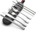 DEVICO Portable Utensils, Travel Camping Cutlery Set, 8-Piece including Knife by DEVICO