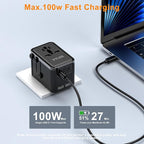 Universal Travel Adapter, PD100W GaN International Power Adapter - Image 2