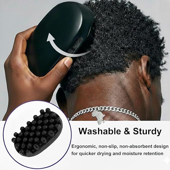 Twist King Hair Sponge Alternative, Rubber Curling Brush for Afro Hair, Washable Twist Styling Tool for Curly, Rubber Sponge for Men and Women, Barber Styling Tool