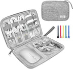 Electronics Organizer Travel Case, Electronic Accessories Storage Bag, Portable by Lcsmaokin