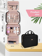 Black Toiletry Bag, Makeup Organizer, Travel Bag - Image 2